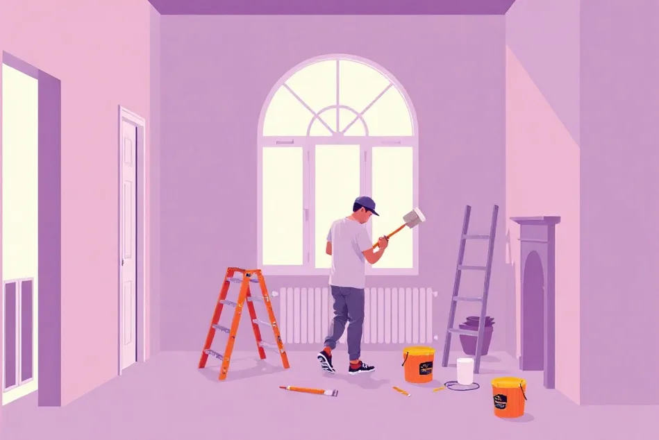 Intérieur rénové après travaux de peinture à Cestas